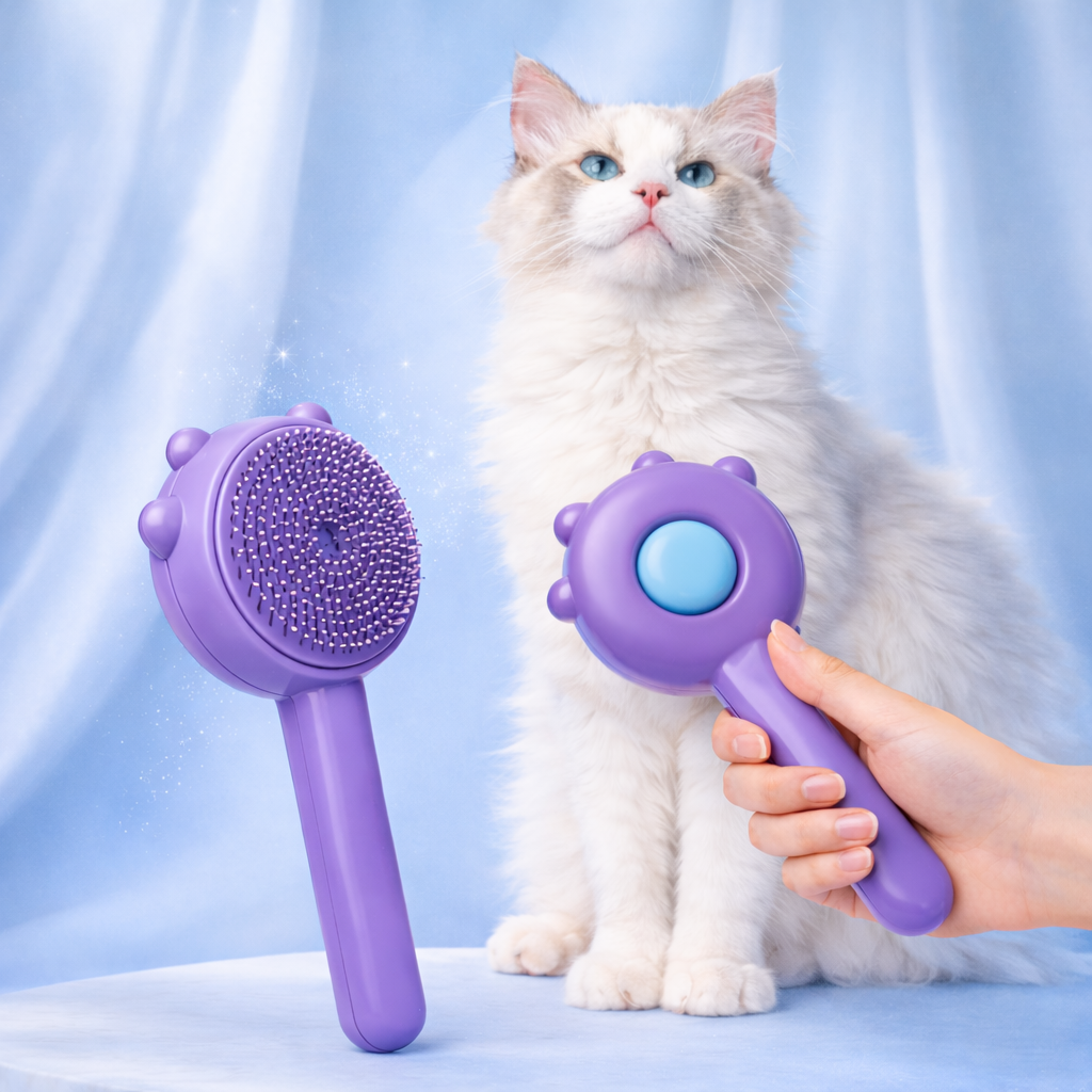 Self-Cleaning Pet Hair Remover Brush